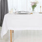 D'Moksha Homes White Linen Tablecloth for Rectangle Tables 60 x 140 Inch - Classic Hemstitch 100% Pure Linen White Tablecloth - Machine Washable Cloth Table Cloth for Valentines, Spring, Easter