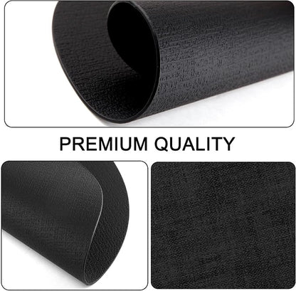 Round Faux Leather Placemats and Coasters, Reversible Heat Resistant Non-Slip - Image 6
