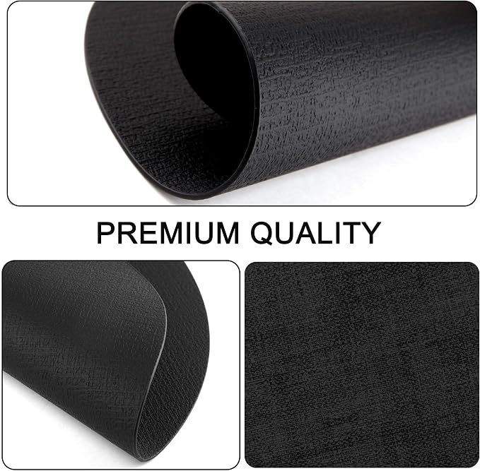 Round Faux Leather Placemats and Coasters, Reversible Heat Resistant Non-Slip - Image 6
