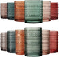 Khen Hobnail Beaded Highball Drinking Tumbler Glasses | Set of 12 | Color by Khen