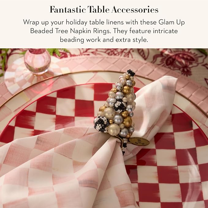 MACKENZIE-CHILDS Set of 4 Napkin Rings, Decorative Napkin-Holder Rings - Image 2