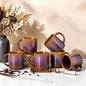 theterra Ceramic Coffee Mugs Set of 6, 14.2 oz Coffee Cups by TheTerra