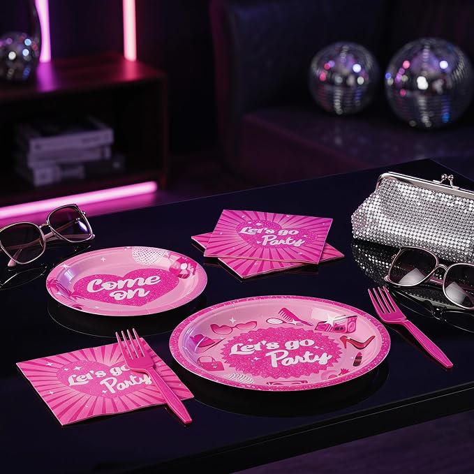 100 Pcs Disposable Let's Go Party Tableware Set - Image 6