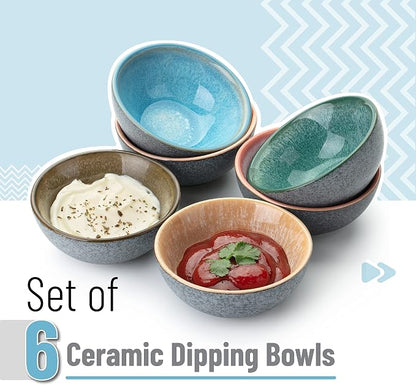 Brew To A Tea BTaT- Ceramic Dipping Bowls, 3.5 oz, 3.5 Inches, Soy Sauce Dish - Image 2