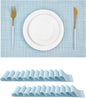Leetaltree Soft Sky Blue Woven Placemats Set of 24 by Leetaltree-ArtatEveryTable