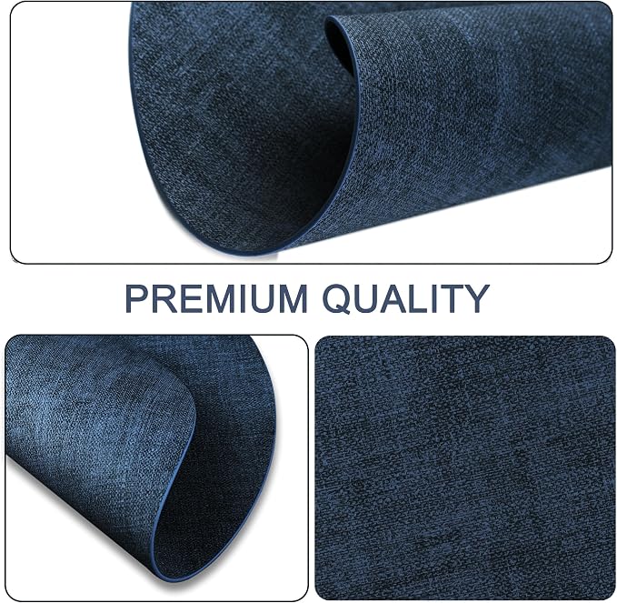 Round Faux Leather Placemats and Coasters, Reversible Heat Resistant Non-Slip - Image 5