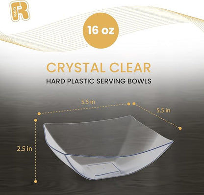 R-kay 6 Pack Square Plastic Serving Bowls - Image 5
