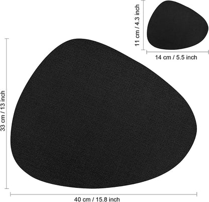 Faux Leather Placemats Set of 4, Dual Sided - Image 9