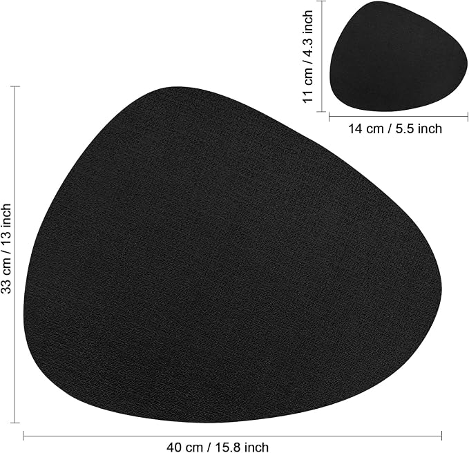 Faux Leather Placemats Set of 4, Dual Sided - Image 9