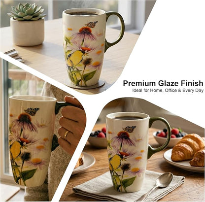Topadorn Goldfinch Bird Coffee Mug - Image 8