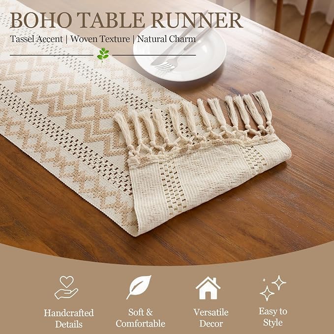 Baccessor Boho Macrame Table Runner - Image 7