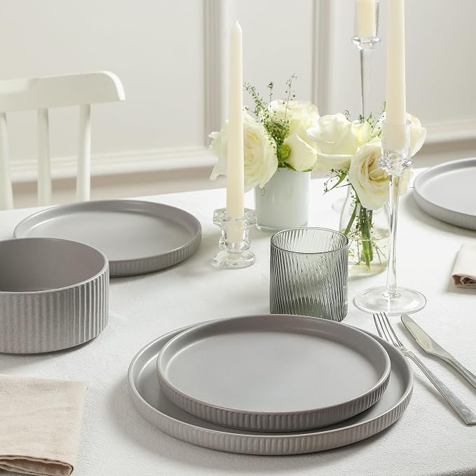 Stone Lain Haven Stoneware 32-Piece Dinnerware Set, Plates and Bowls Sets - Image 3