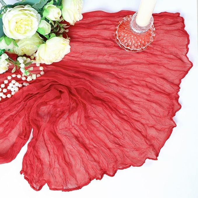 6 Pack Red Table Runner Cheesecloth 10Ft Gauze Cheese Cloth Table Runner 35x120 - Image 7