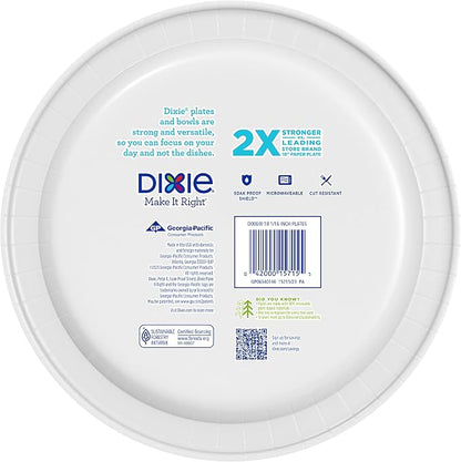 Dixie Large Paper Plates, 10 Inch, 2X Stronger*, Microwave-Safe, Soak-Proof - Image 11
