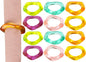 ALPHA Living HOME Set of 12 Epoxy Resin Napkin Rings - Handcrafted Napkin Ring Holders 1.5" Napkin Rings for Christmas Party Decoration, Dinning Table, Family Gatherings, Table Décor(Multi Pastel)