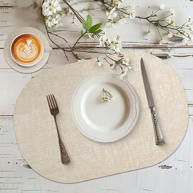 Faux Leather Placemats Set of 6 - Image 3