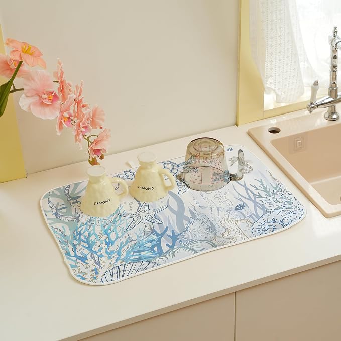 Nautical Coastal Dish Drying Mat - Image 4