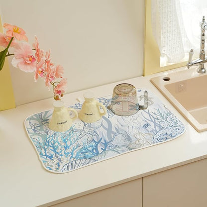Nautical Coastal Dish Drying Mat - Image 4