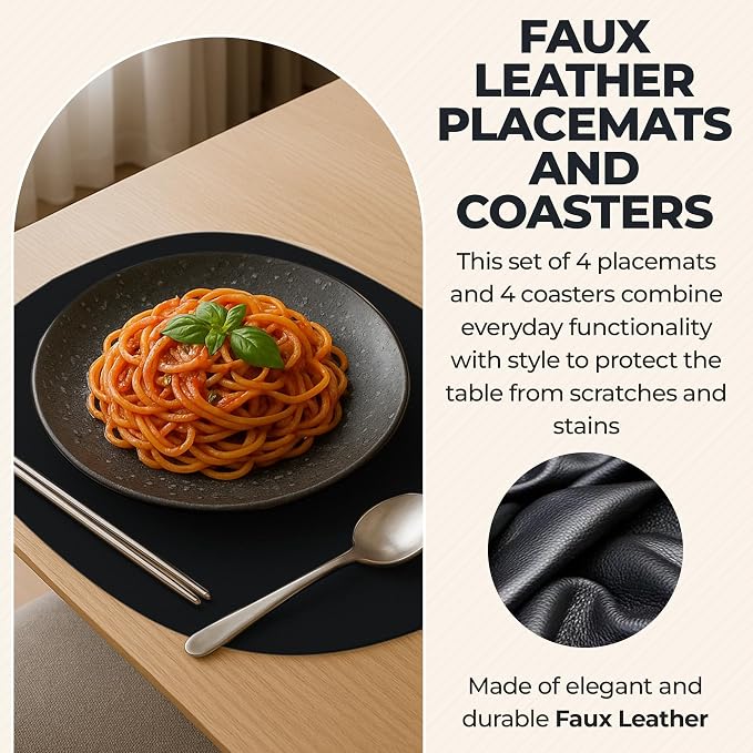 Faux Leather Placemats and Coasters - Image 7