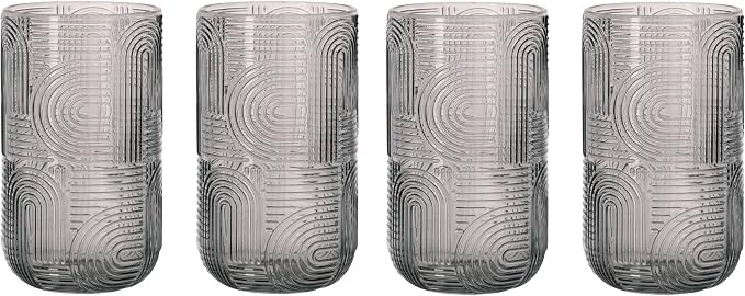 Glaver's Smoke Highball Drinking Glasses, 17 Ounces, Cocktail Bar Vintage - Image 4