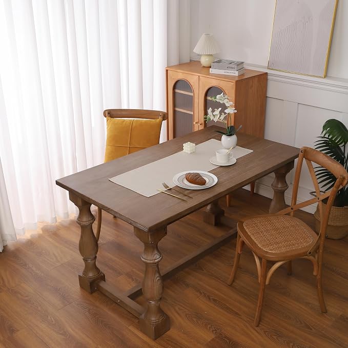 Gernaice Solid Color Table Runner, Rustic Cotton Linen Farmhouse Table Runners - Image 2
