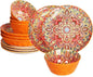 YA JU Mandala Dinnerware Sets Serves 4, Buffet Dinnerware, Boho Plates and by Jinsongdafa