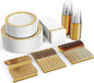 FOCUSLINE 350 Ct Gold Dinnerware Set by FOCUSLINE