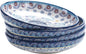 Bico Blue Talavera Pasta Bowls, 35oz Salad Bowl Set of 4, Large Ceramic Serving by Bico