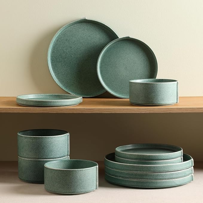 Stone Lain Bao 24-Piece Dinnerware Set Stoneware, Plates and Bowls Set - Image 9
