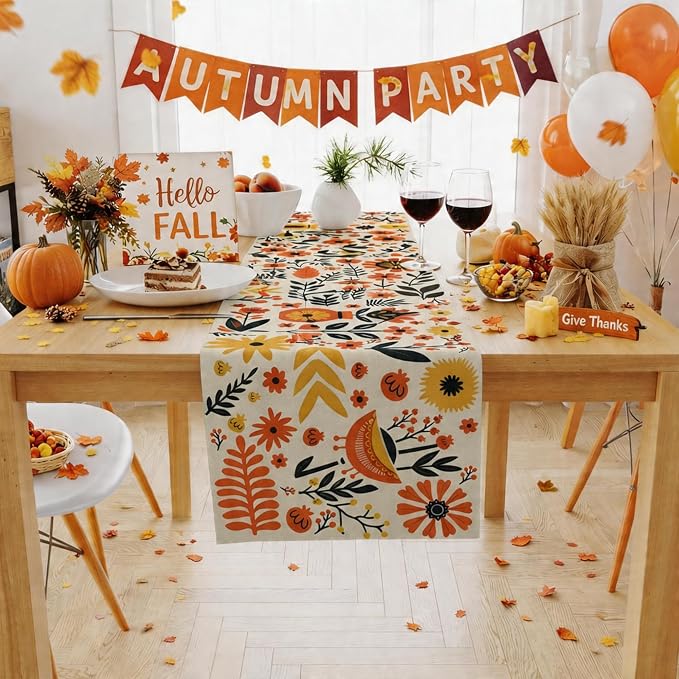 Fall Decor - Floral Table Runner | Autumn Decorations - Image 8