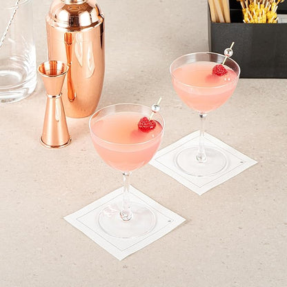 Restaurantware-Vetri 8 Ounce Nick And Nora Glasses, 6 Dishwashable Martini Glasses - No Lead, Vintage Inspired, Clear Glass Cocktail Drinkware, For Hosting Parties, Serve Whiskey, Gin And More