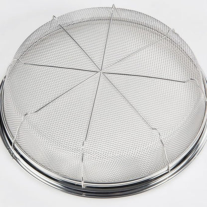 Fine Mesh Strainer for Kitchen, Stainless Steel Colander Bowl for Pasta, Rice, Fruit, Metal Net Baskets with Resting Base - Strain, Drain, Rinse （Diameter 11.02 inch）