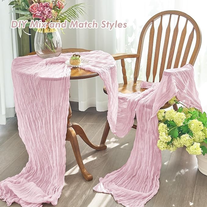 IVAPUPU Pink Table Runner 120 Inches - Image 5