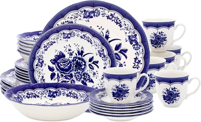 30-Piece Porcelain Dinnerware Set by TudorEngland