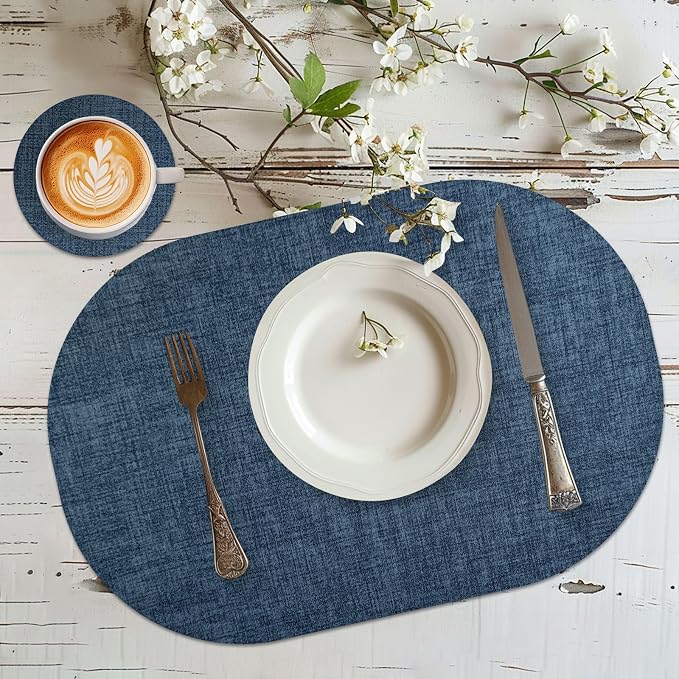 Faux Leather Placemats Set of 6 - Image 3