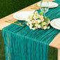 Cheesecloth Table Runner 13.3FT Long Boho Table Runner Rustic Gauze Wedding by TuTive