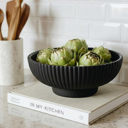 Decorative Concrete Fruit Bowl For Kitchen Counter Or Table Decor – Premium by KIBAGA