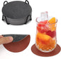 Faux Leather Drink Coasters by Chitomars
