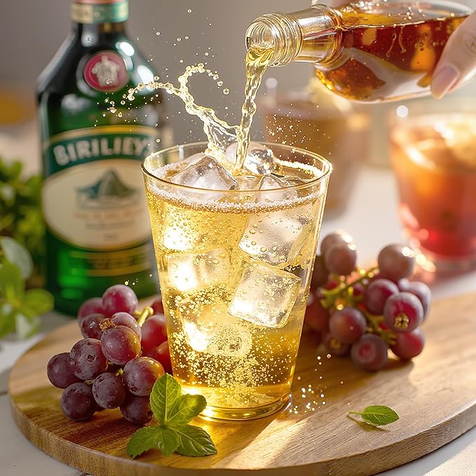 Glowserve 100 Pack 12 oz Gold Disposable Plastic Cups Cocktail Glasses | Cold - Image 4