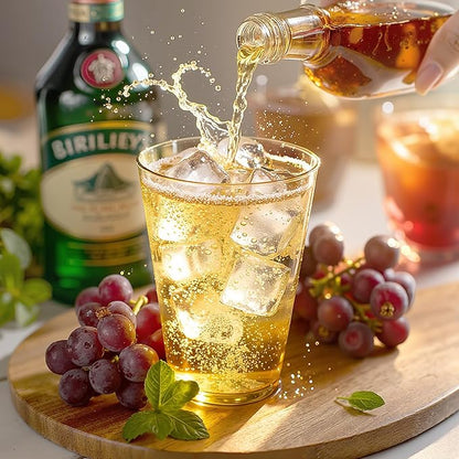 Glowserve 200 Pack 12 oz Gold Disposable Plastic Cups Cocktail Glasses | Cold - Image 5