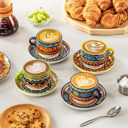 vancasso 8 Oz Bohemian Espresso Cups Set of 4 - Image 6