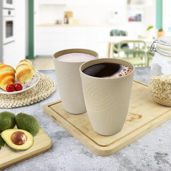 Wheat Straw Cups 6 PCS - 16 OZ Cup Set - Image 8