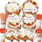 450 Pcs Happy Friendsgiving Tableware Set Decorations, Serves 50 | Fall by Unknown
