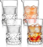 4 pcs Cocktail Mixing Glass Bartender | 24oz Crystal Bar Stirring Glass | Old by Unknown