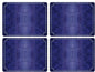 Pimpernel Blue Croc Leather Placemats, Decorative Navy Crocodile Design by Pimpernel