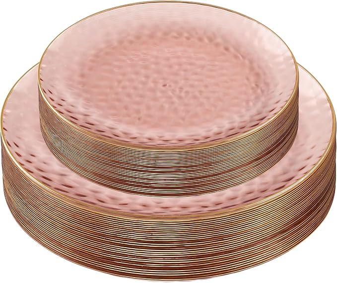 PLASTICPRO 64 Piece Combo Plates Set includes 32-7'' inch Plates & 32-10'' inch by PLASTICPRO