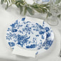 Efavormart 10-Pack French Toile Plastic Dessert Plates – Blue & White Floral by efavormart