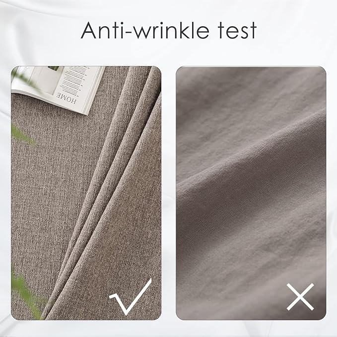 BALCONY & FALCON Rectangle Tablecloth Washable Wrinkle Resistant and Water Proof Table Cloth Decorative Linen Fabric Tablecloths for Dining Parties Kitchen Wedding and Outdoor Use (Taupe Gray, 47x63)