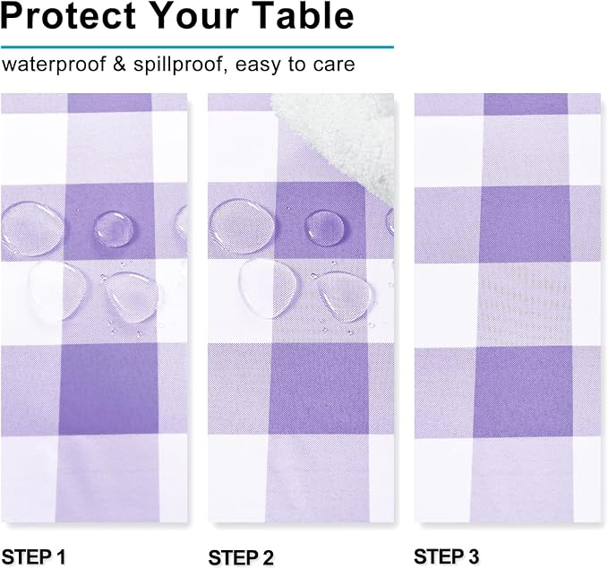 Checkered Tablecloth Rectangle 54 x 80 Inch - Image 2