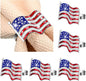 Geiserailie 6 Pieces Patriotic Napkin Rings 4th of July American Flag Napkin by Geiserailie